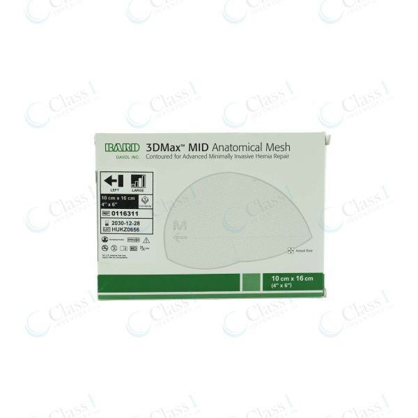 Bard 3D MAX MID Anatomical Mesh LEFT — SKU 0116311