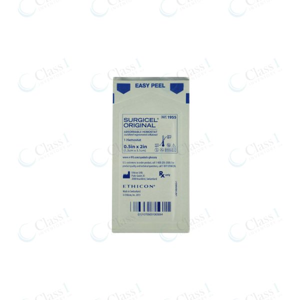 Ethicon Surgicel Original Absorbable Hemostat 0.5in x 2in — SKU 1955