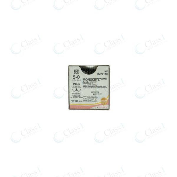 Ethicon Monocryl Plus Antibacterial Suture 5-0 — SKU MCP844G