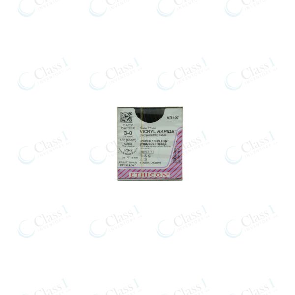 Ethicon Vicryl Rapide (polyglactin 910) Suture 3-0 — SKU VR497