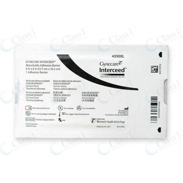 Ethicon Interceed Absorbable Adhesion Barrier 5"x 6", reference number 4350XL