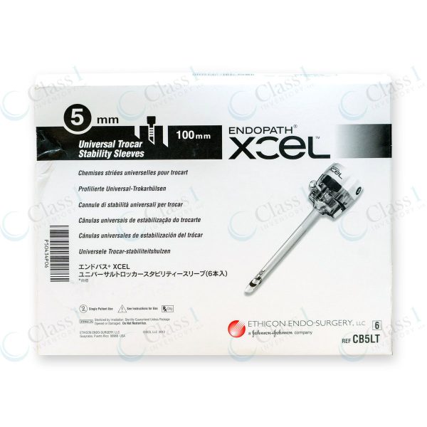 Ethicon Endopath Xcel Universal Trocar Stability Sleeve 5mm x 100mm (box), reference number CB5LT